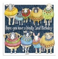 Emma Ball - Sheep in Sweaters - Greetings Card - Woolly Good Birthday